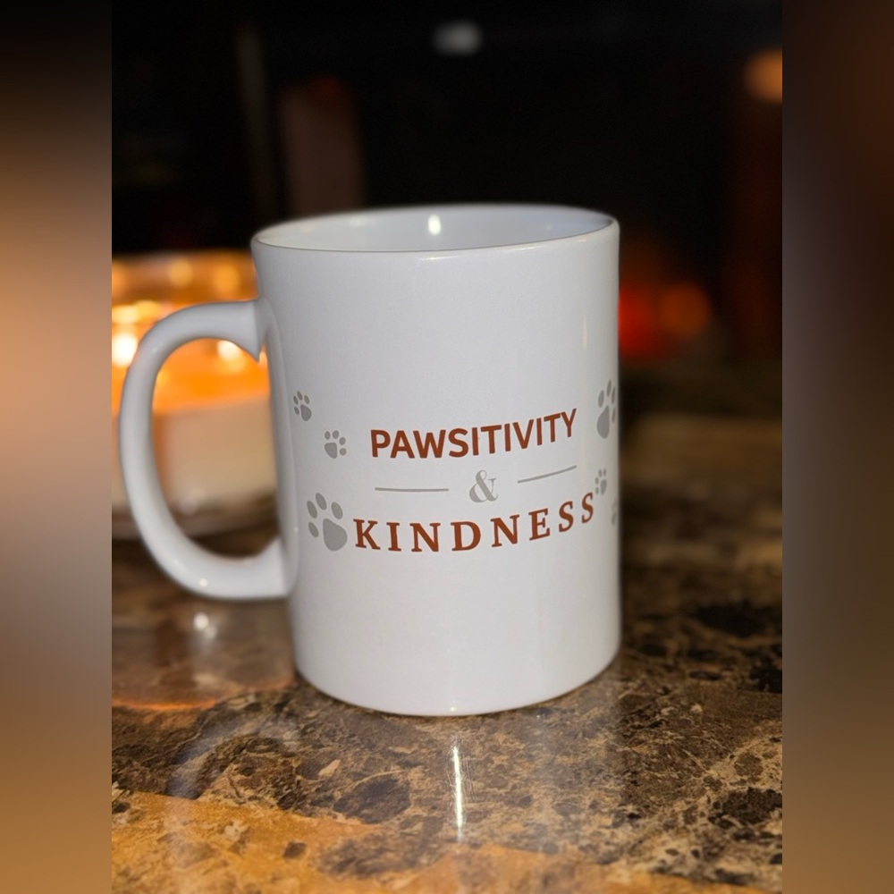 🐾☕ Pawsitivity & Kindness Ceramic Coffee Mug